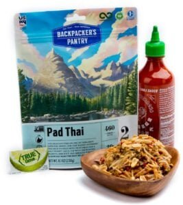 Backpacker's Pantry Pad Thai // Simple lightweight plant based backpacking food ideas from breakfast to dinner. These are delicious, easy to prepare & require little cleanup.