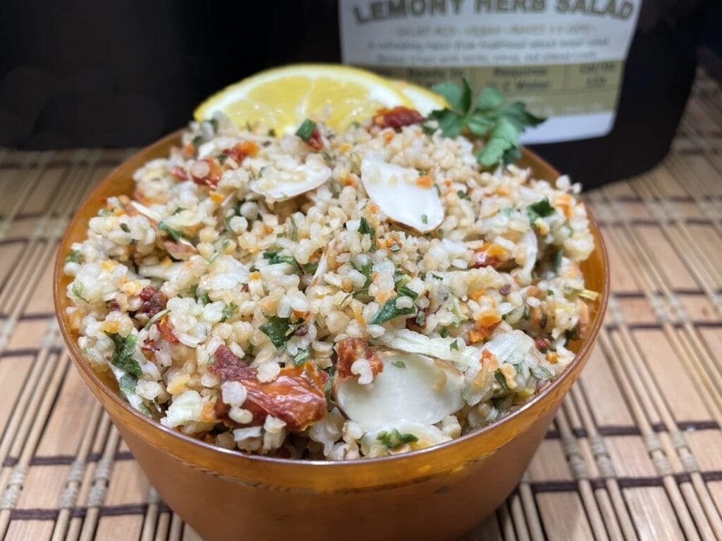 Outdoor Herbivore Quinoa Salad // A complete guide to the best lightweight vegan backpacking food ideas from breakfast to dinner that are delicious, easy, & healthy.