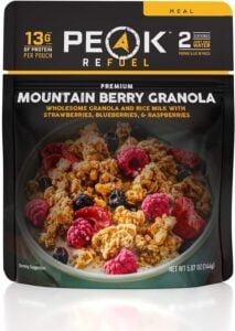 Peak Refuel Granola // Easy lightweight backpacking food ideas from breakfast to dinner. These are delicious, easy to prepare & require little cleanup.