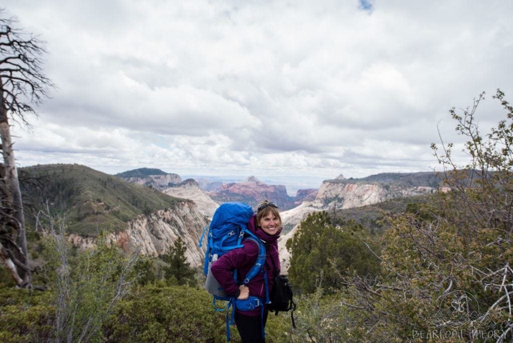 Alaina backpacking in Zion National Park // West Rim Trail