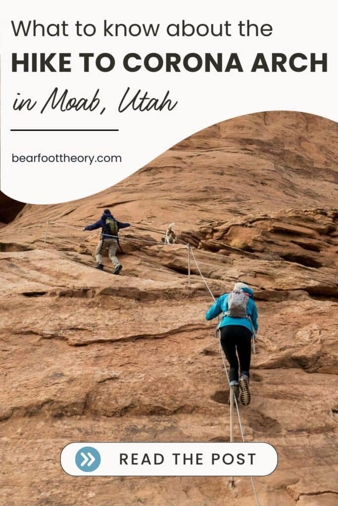 Trail guide for hiking to Corona Arch in Moab, Utah
