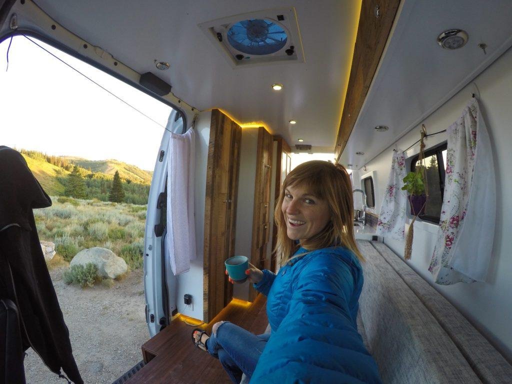 Alaina Hermiston in Sprinter Van