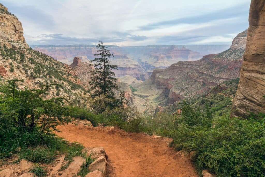 View of the Grand Canyon from the beginning of Bright Angel trail, Arizona