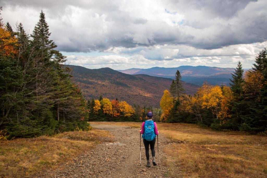 Alaina Hermiston hiking at Stowe in Vermont