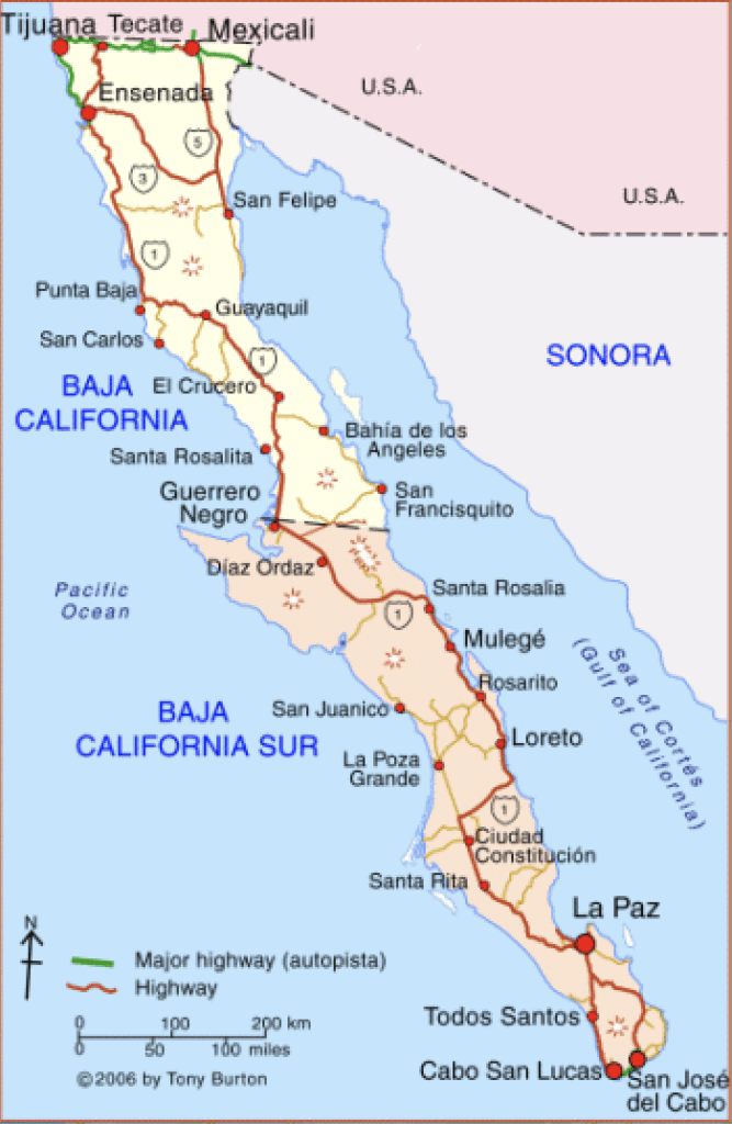 Baja California Map