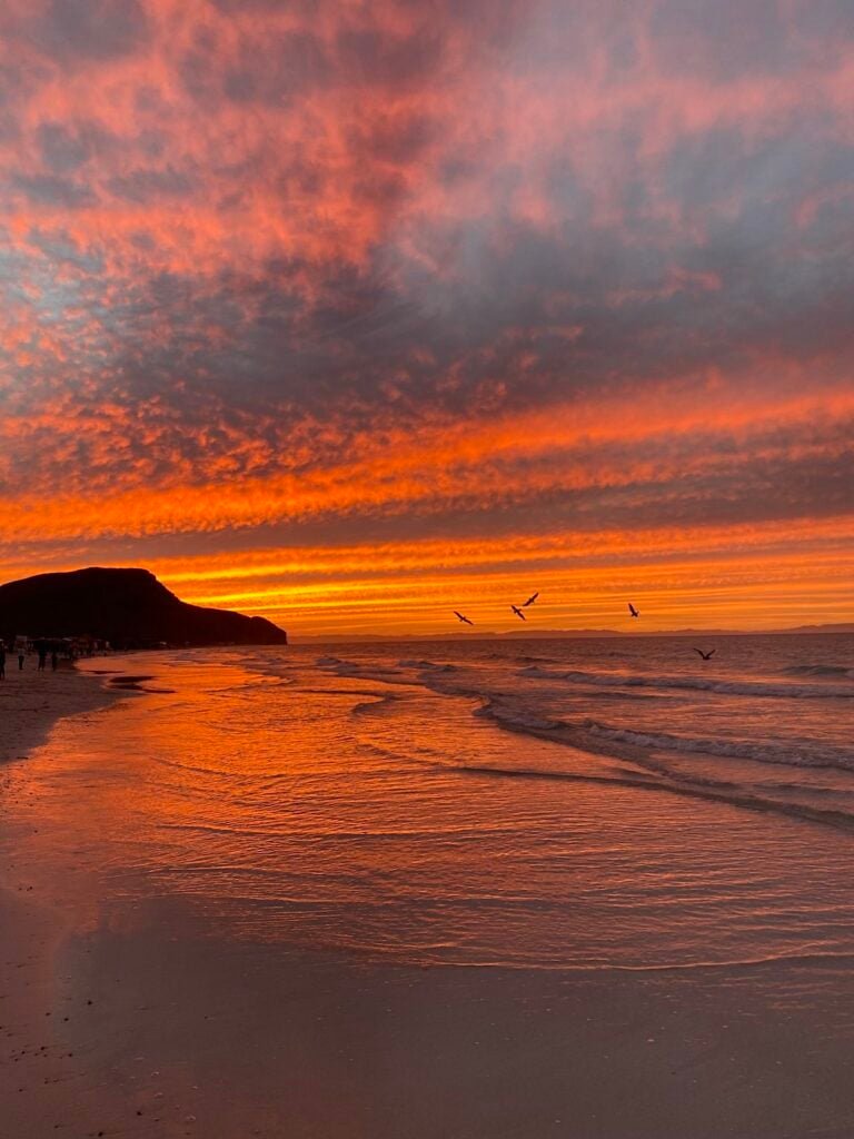 Sunset on Playa Tecolote in La Paz Baja California Sur