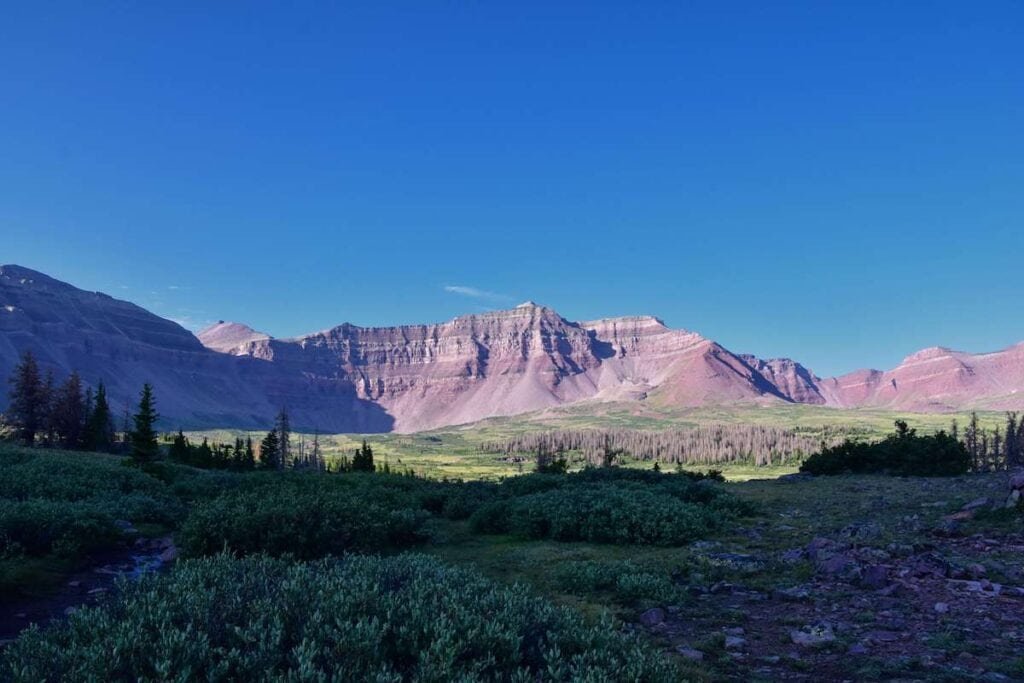 Landscape photo of King's Peak and Uintas Mountain Range in Utah
