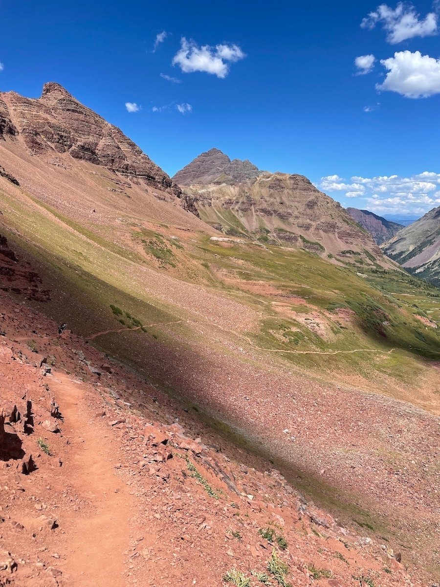 The West Maroon Pass summit on the Four Pass Loop trail.