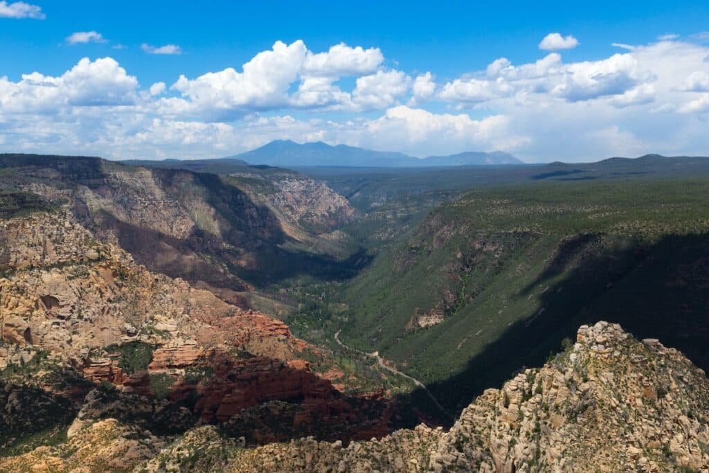 Views out over Oak Creek Canyon in Sedona from Wilson Mountain 